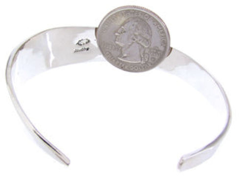 Silver Multicolor Native American Village Design Cuff Bracelet YS67334